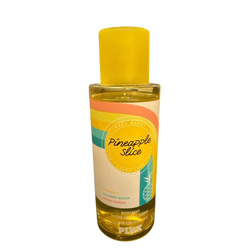 PINK Body Mist Womens 8.4oz Yellow Pineapple Slice Coconut Water Ginger